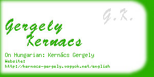 gergely kernacs business card